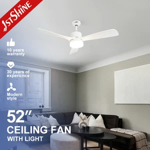 1stshine LED Ceiling Fan European Style Fancy Low Power 3 Color Led Light White Ceiling Fan Light
