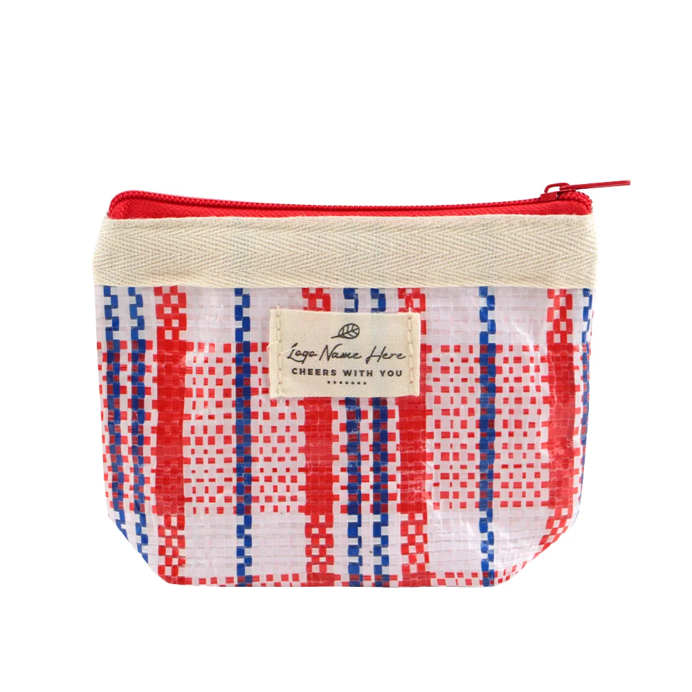 Hot Sell Fashion Ladies Travel Luxury Small Wallet PP Woven Material Coin Purse