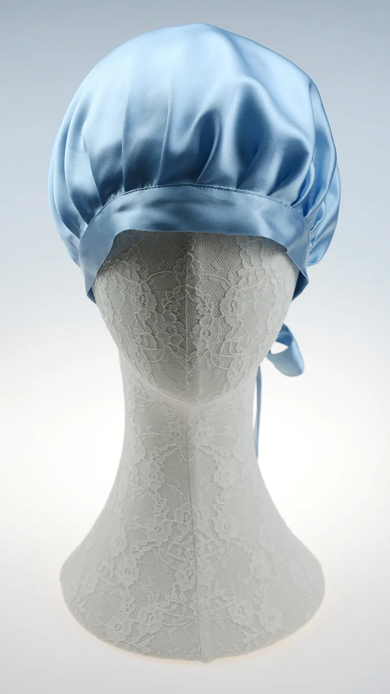 Adjustable Silk Hair Wraps Turban With Tie Drawstring Custom 100