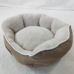 New Customized Color Size Brand FBA round wholesale dog beds Short plush dog bed large NO 2