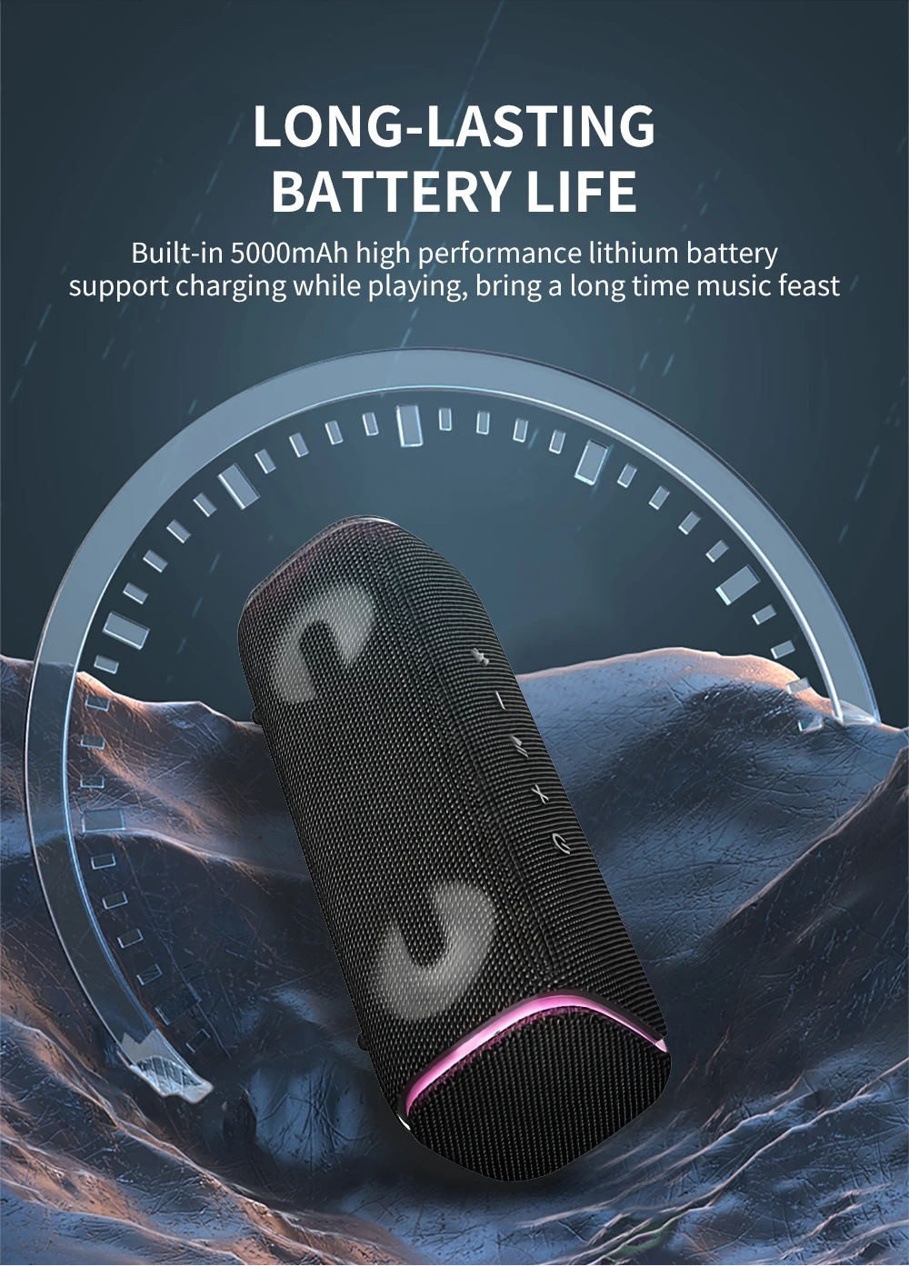 F9 Cyboris IPX7 Waterdichte 60W Mini Draagbare Speaker met Bass Boost, TWS Dual Pairing voor buiten_voghion.com