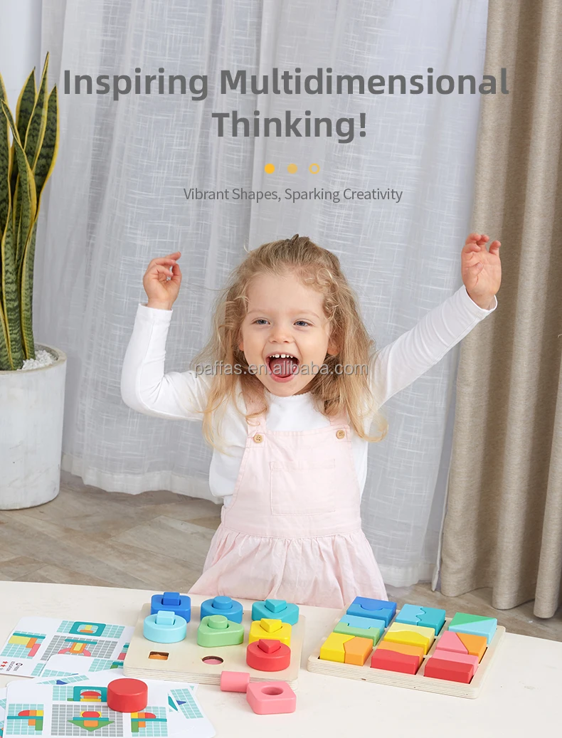 Exclusive Wooden Montessori Educational Puzzle Toy - Early Learning ...