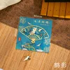 Sea house morning crane-fan-shaped bookmark