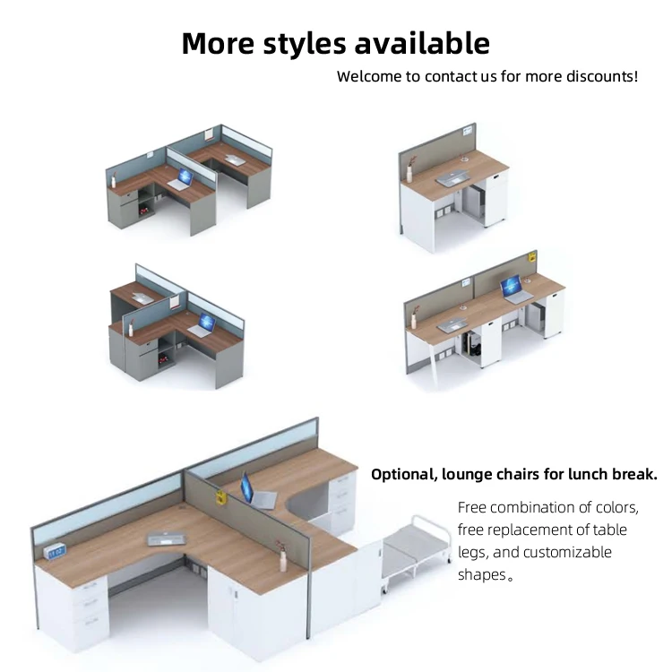 Производитель рабочей станции OEM ODM белый компьютерный стол панель перегородка офисный