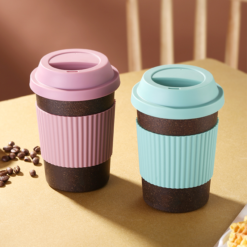 
BL202262-300ML10OZ натуральный эко оптовая продажа по индивидуальному заказу белый многоразовые рециркулированые биоразлагаемые шелуха кофе Кубок кофейный цвет кружки для путешествий 