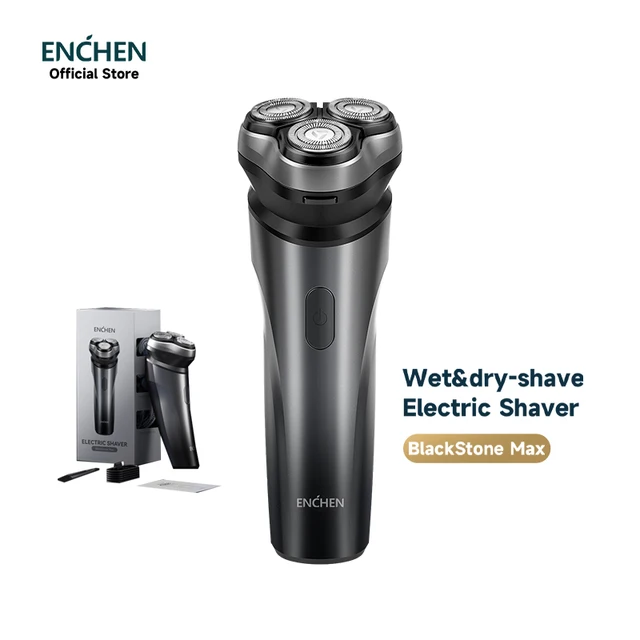 ENCHEN Professional Washable Rechargeable Electric Beard Shaver Best Portable Triple Blade Razor for Men Rotative Head