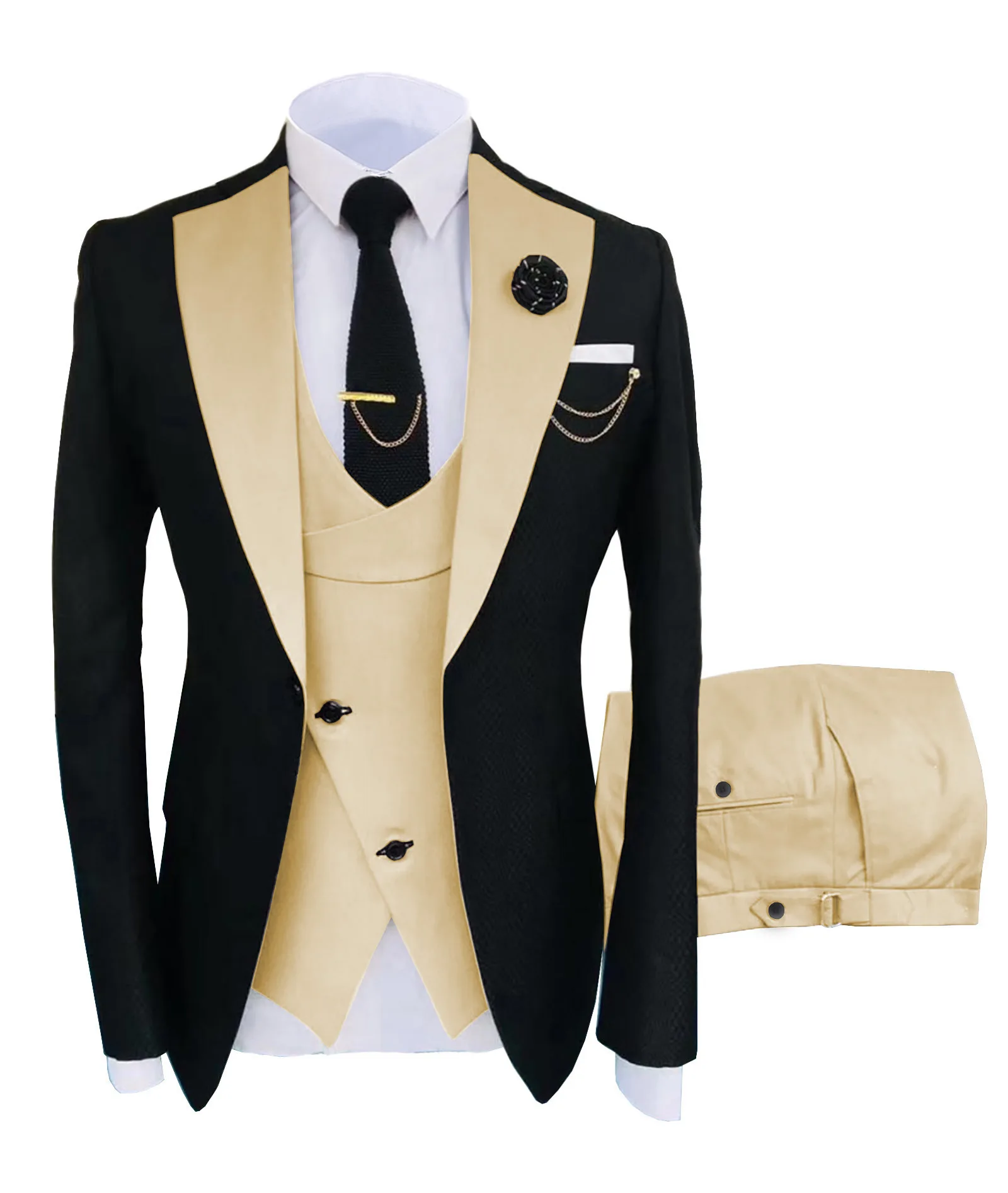 2024 Slim Fit Groom Wedding Business Tuxedo Formal Gentleman3 Pieces Designs For Set Men Suits