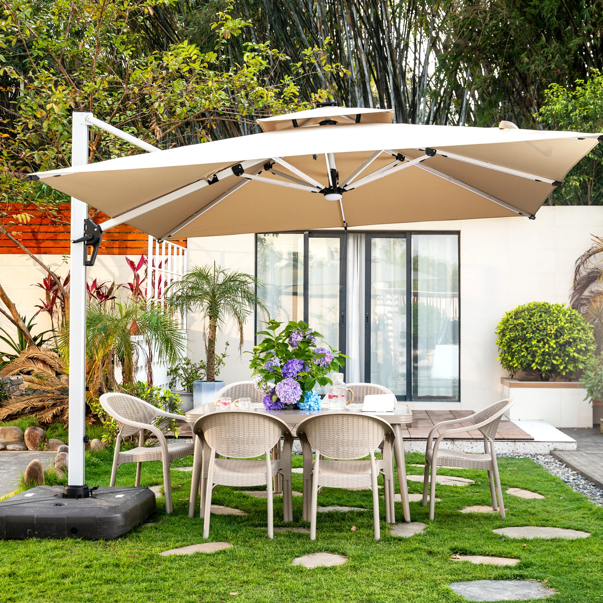 extra weight for patio umbrella US Weight 80 lb Free Standing Umbrella Base Bronze