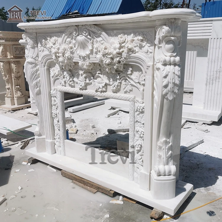 Home Indoor Outdoor Liveroom Carrera Marble Fireplace Stove Surround Carved  Mantel With Shells - Buy Marble Fireplace Carved Mantel With Three  Shells,Marble Fireplace Stove Surround,Carrera Marble Fireplace Mantle  Product on 