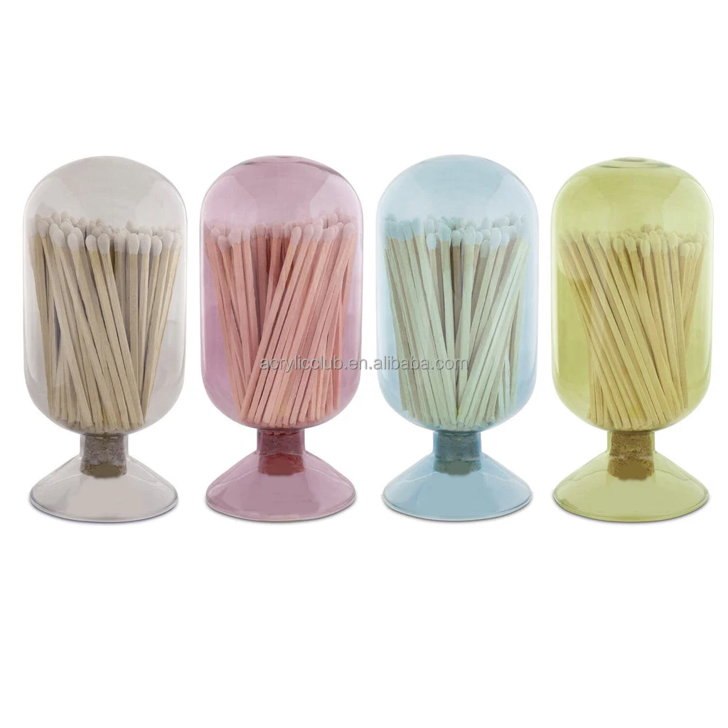Color Glass Match Cloche Bottle Factory Wholesale Custom Matches In