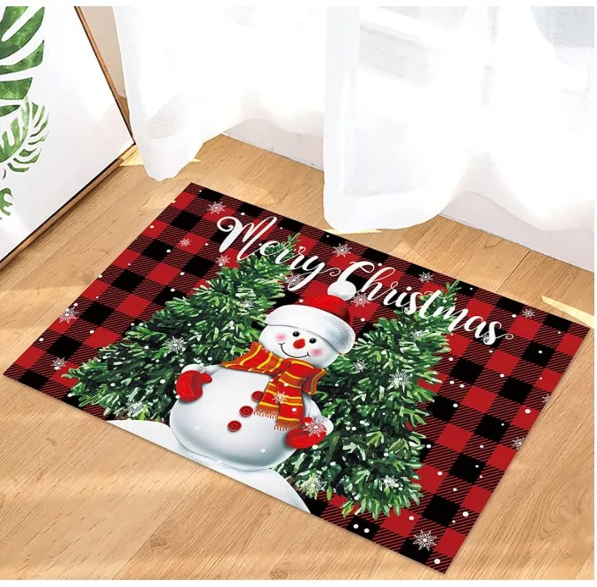 Aazon.co: EHOFOND Christas Kitchen Rugs Set Of 2,Xas Trees Deer - View #9