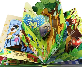 Customized OEM wholesale hot sale kids baby studying creative educational 3D pop up books for children