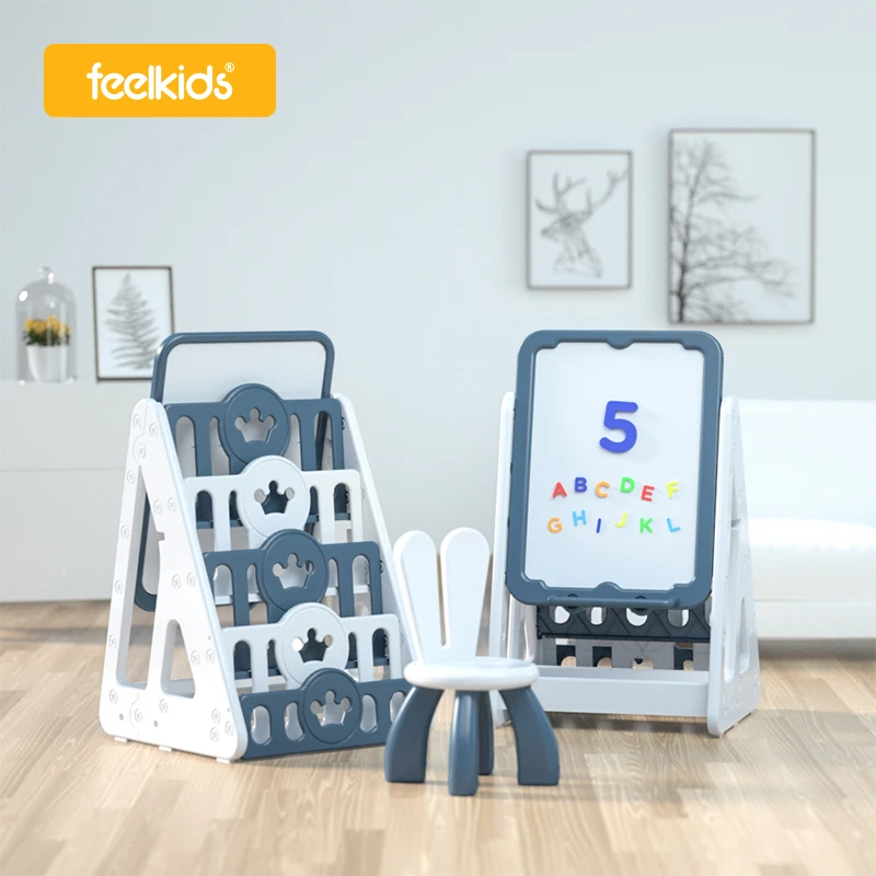 High Quality Baby Indoor Bookshelf Plastic Storage Box Book Shelf Kids Furniture Cartoon Cabinet Children Toys Storage Bookcase