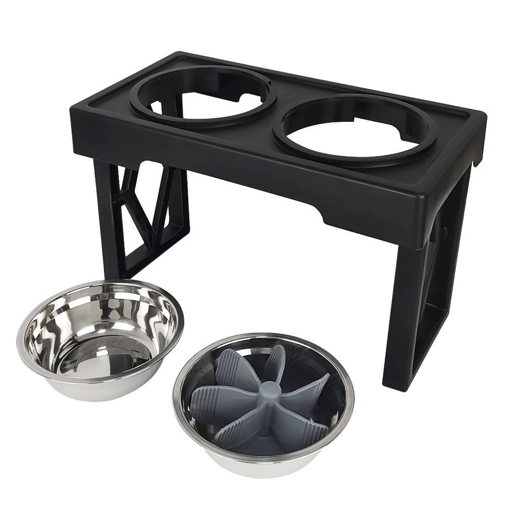 Jiggys Elevated Feeder Stand Mini 3 inch Height - Elevated Dog Bowls at