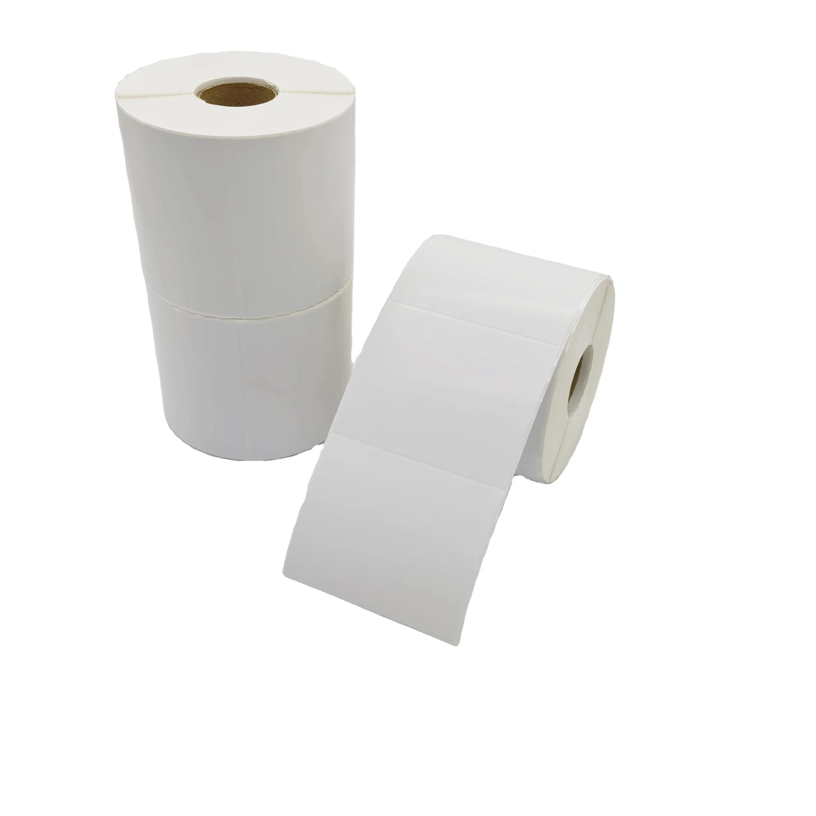 Label Stock Roll Customized Size 100mm X 80mm 1000pcs Vinyl Adhesive Cash Register Paper Thermal