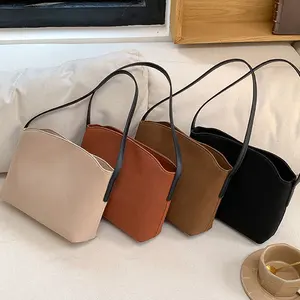 Guangzhou Best Women'S Suede Shoulder Bag Bolsa Feminina Ladies High Quality Handbags Female Hand Bag