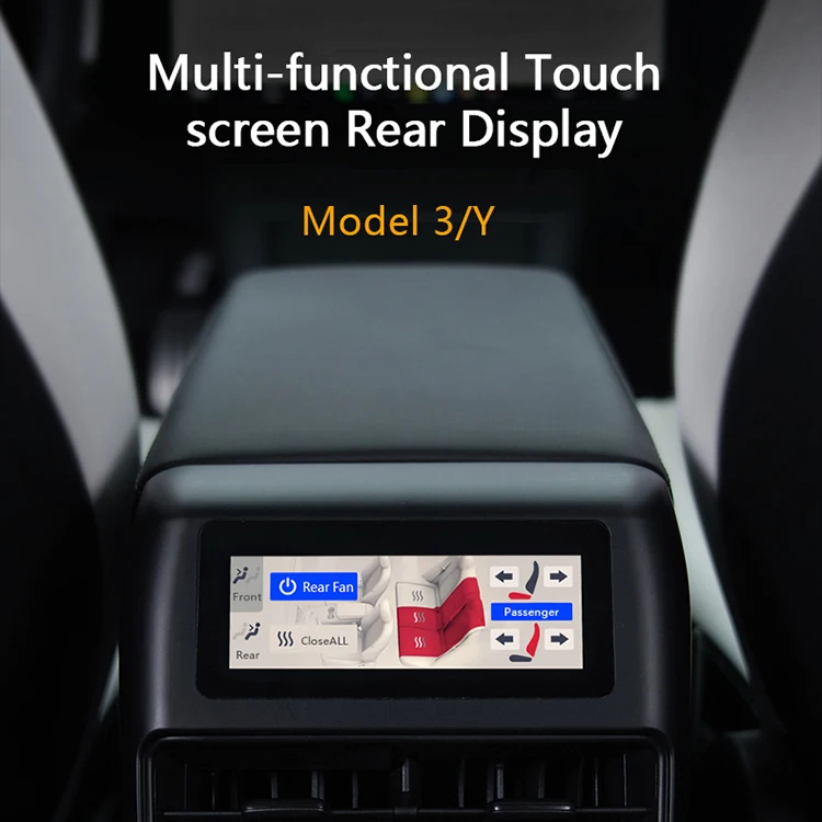 VJOYCAR Multi- functional Touch Screen IPS HD Display Rear Seat Entertainment for Tesla Accessories Model 3 Model Y
