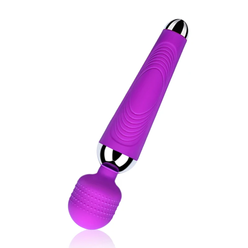 USB Rechargeable Magic Vibrating Wand Muti-Speed Silicone AV Rod Stick Big Head USB Rechargeable Magic Vibrating Wand for Women