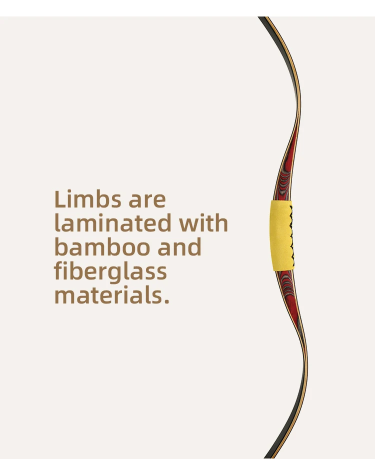 Handiwork & Lamination 58" Size Archery Bows And Arrows Bamboo Core