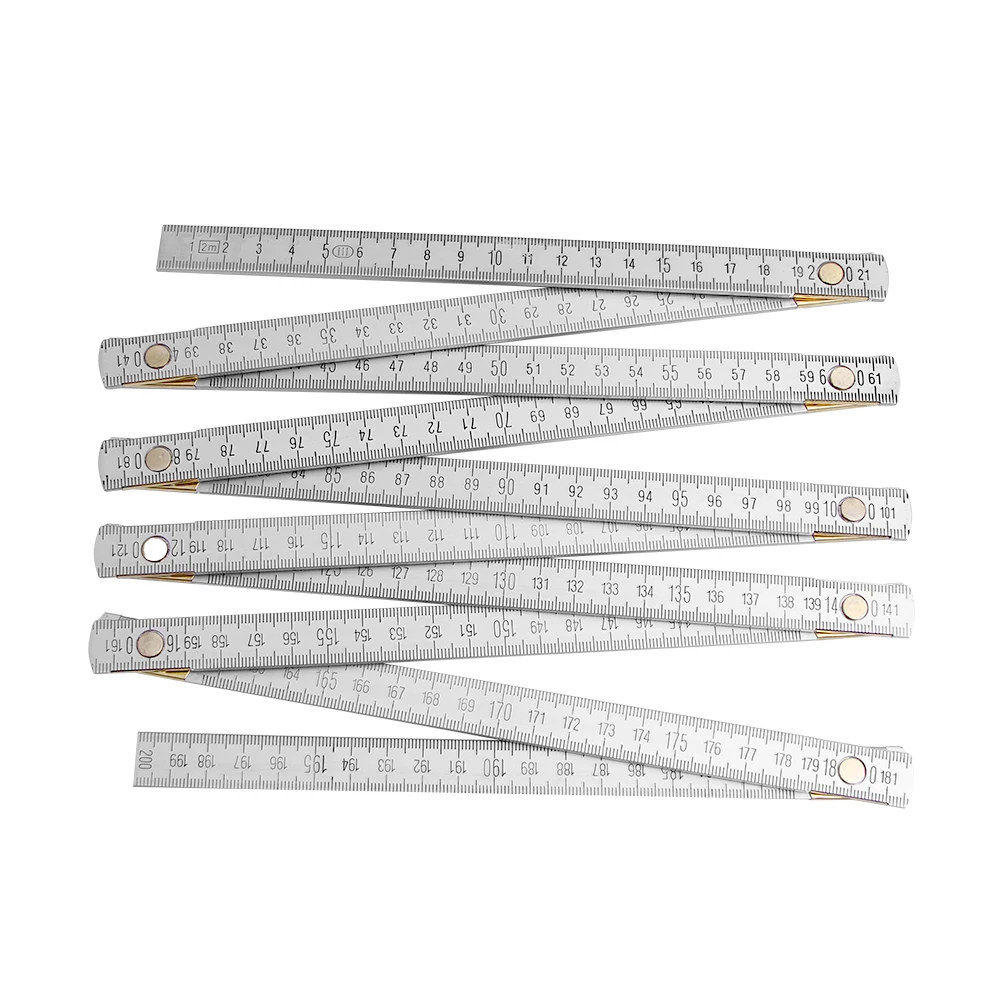 Складная линейка 2 метра/200 см белая алюминиевая складная с индивидуальным логотипом измерительные строительные инструменты для печати