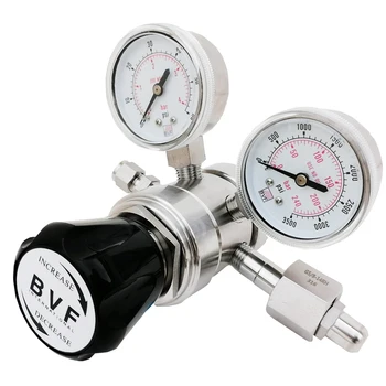 BVF Stainless steel cylinder pressure reducing valve for superior accuracy and stability with pressure control from 0-500 psi