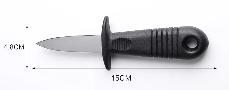 Недорогой устричный нож из нержавеющей стали, пластиковая ручка, нож для морепродуктов и фестонов