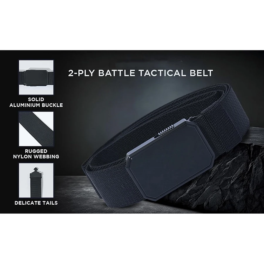 Adjustable Belt Men Discreet Unisex Invisible Heavy Duty Tactical Belt Men with Quick Release Buckle