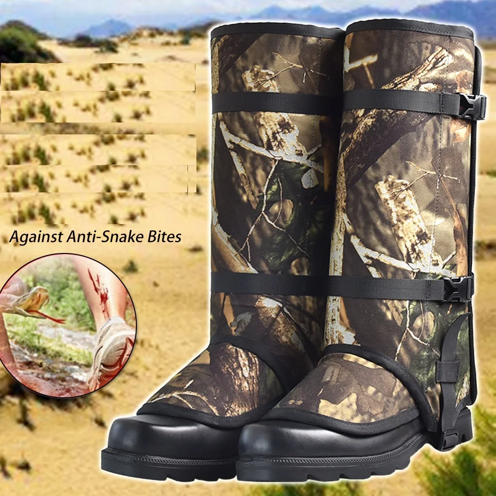 Camo Men and Women Hunting Camping Hiking Anti Biter Proof Snake Gaiter Leggings Bite Protection Chaps with S and L Size