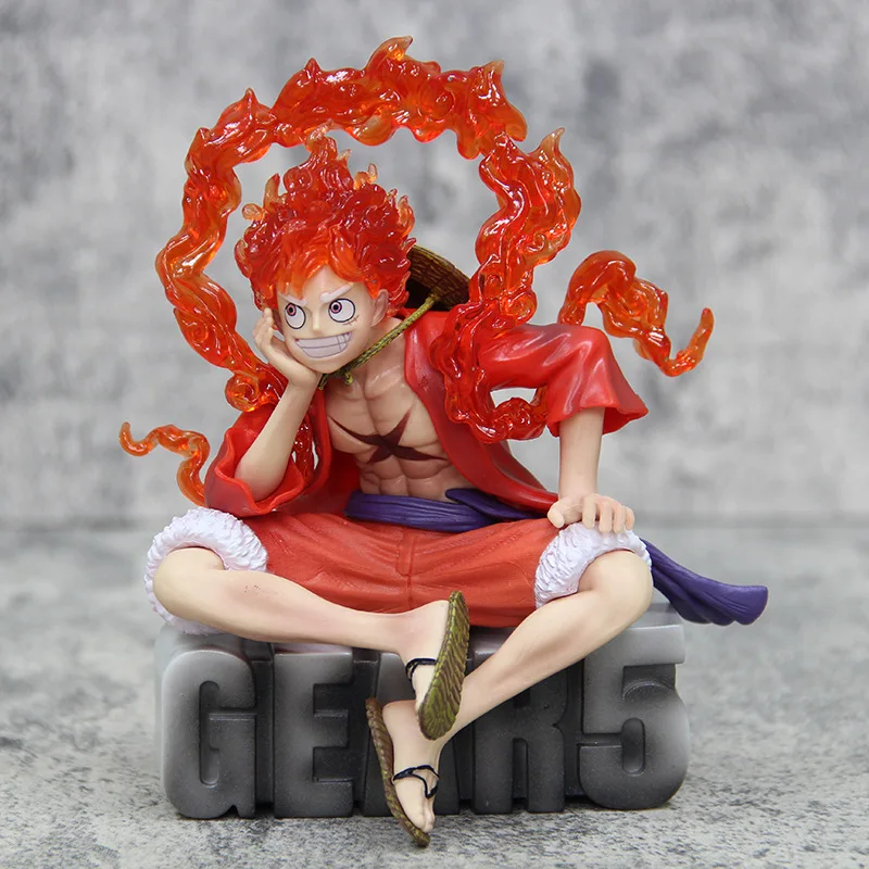 Monkey D. Luffy Gear 5 Red Sun God One Pieces Action Figure