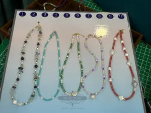 YOB Natural Freshwater  Grade Certified Rice Shape Silver Plated Large Threaded Pearl Beaded Sweater Chain Layered Necklace