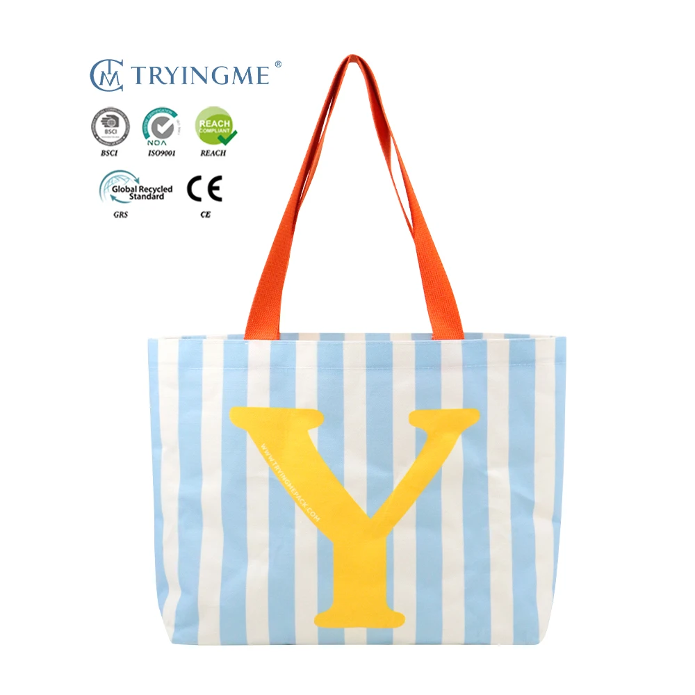 Custom Canvas Tote Bag for Women Large Capacity Eco-Friendly Recyclable Cotton Shopping Bag for Travel