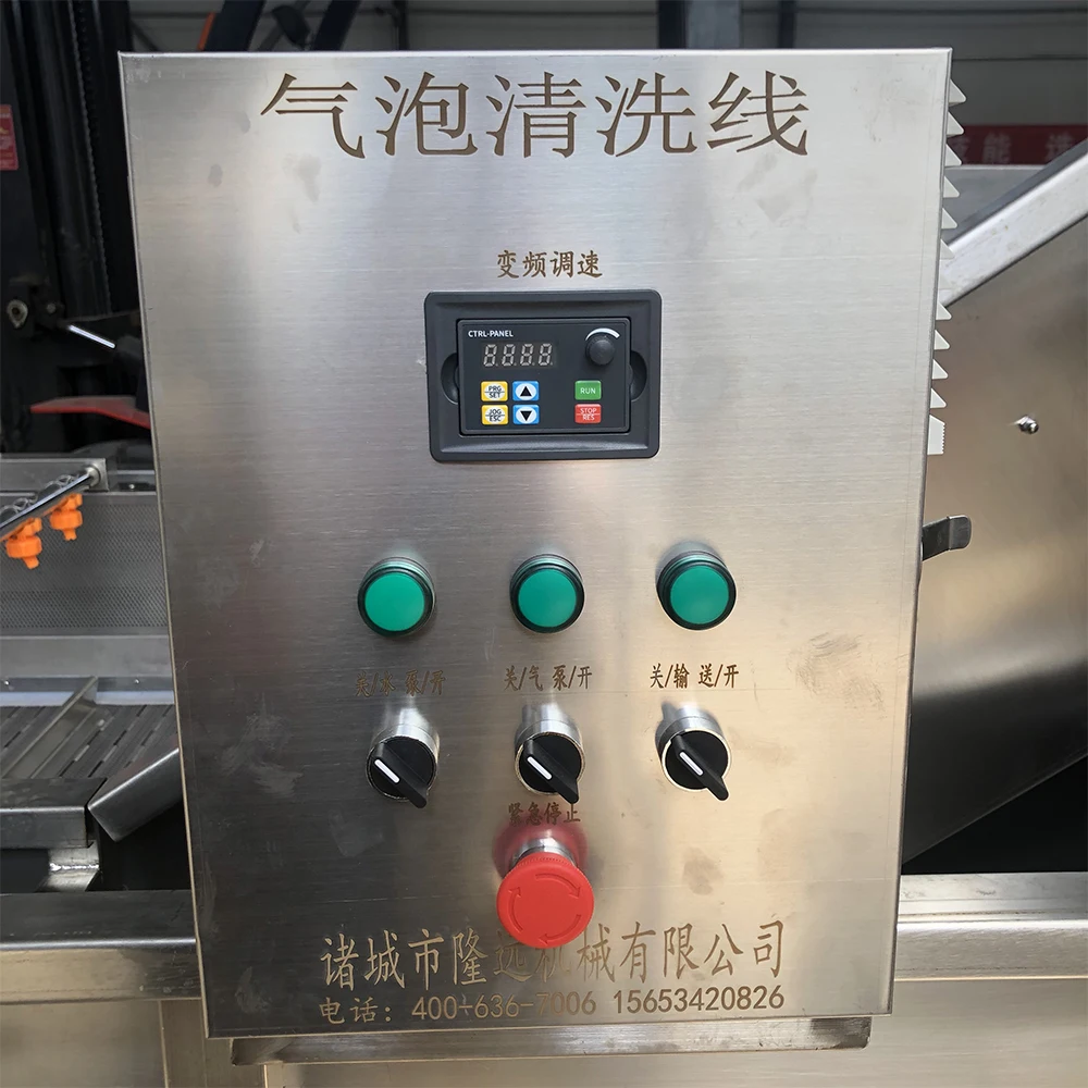 Large Commercial Multifunctional Pepper Oranfy Celery Ultrasonic Salad Fruit and Green Vegetable Air Bubble Washing Machine supplier