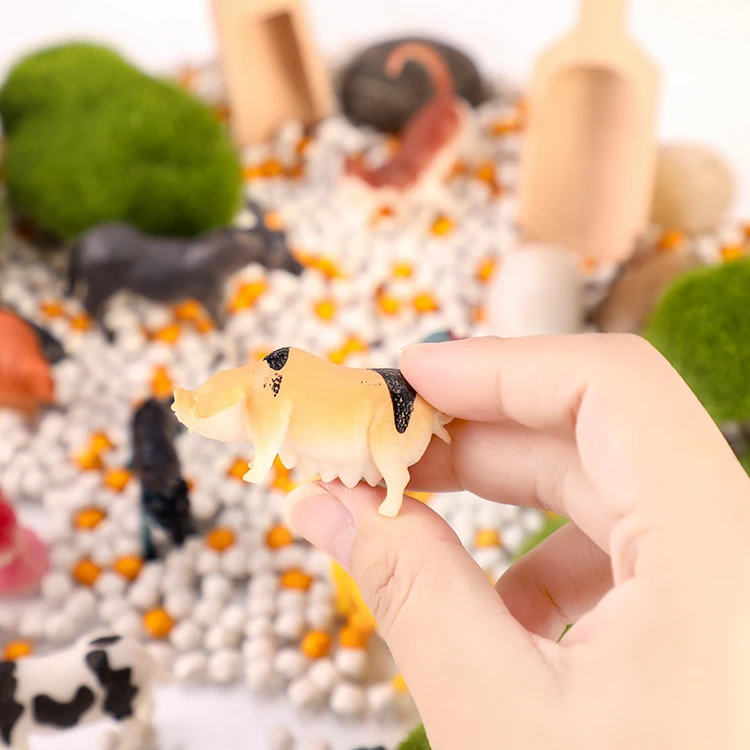 Подносы Монтессори для малышей сенсорные игрушки ферма обучение счету животных поднос сортировки сенсорная корзина коробка хранения аутистов