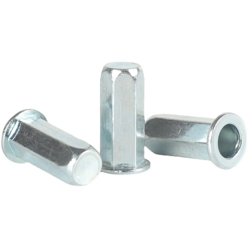 M4 M5 M6 M8 M10 Zinc Plated Flat Head Full Hex Body Close End Rivet