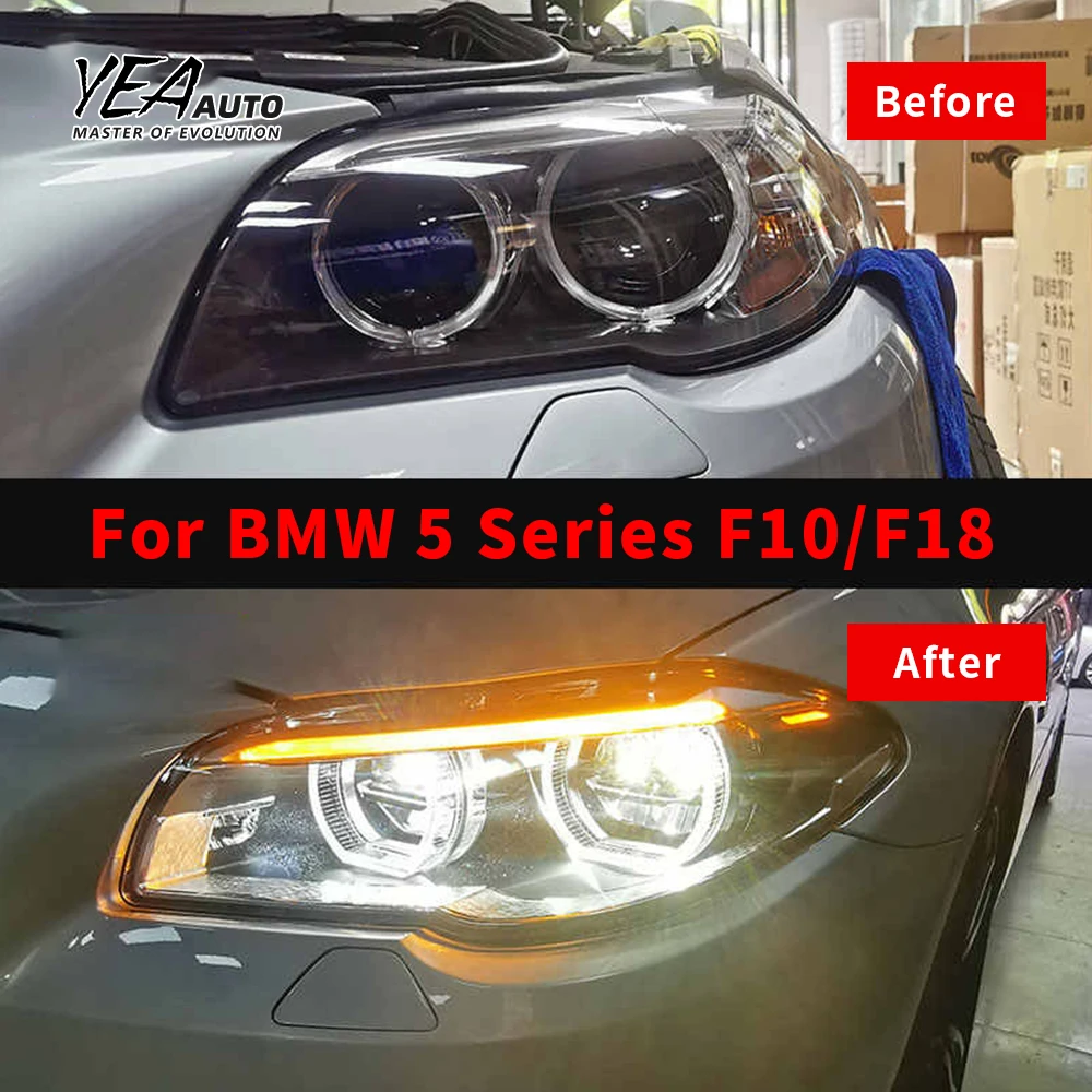 product modified head light led lamp for bmw f10 f18 m5 headlight car accessories 2011   2017 f10 light plug and play front lights499-4