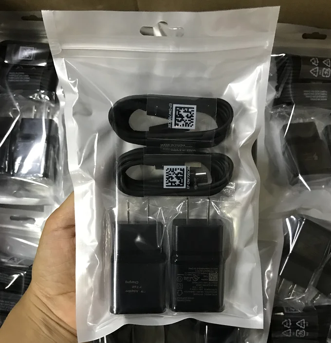 Оригинальный USB-штекер S10 с кабелем типа c быстрое зарядное устройство штекер для Samsung galaxy S8 edge S9 note