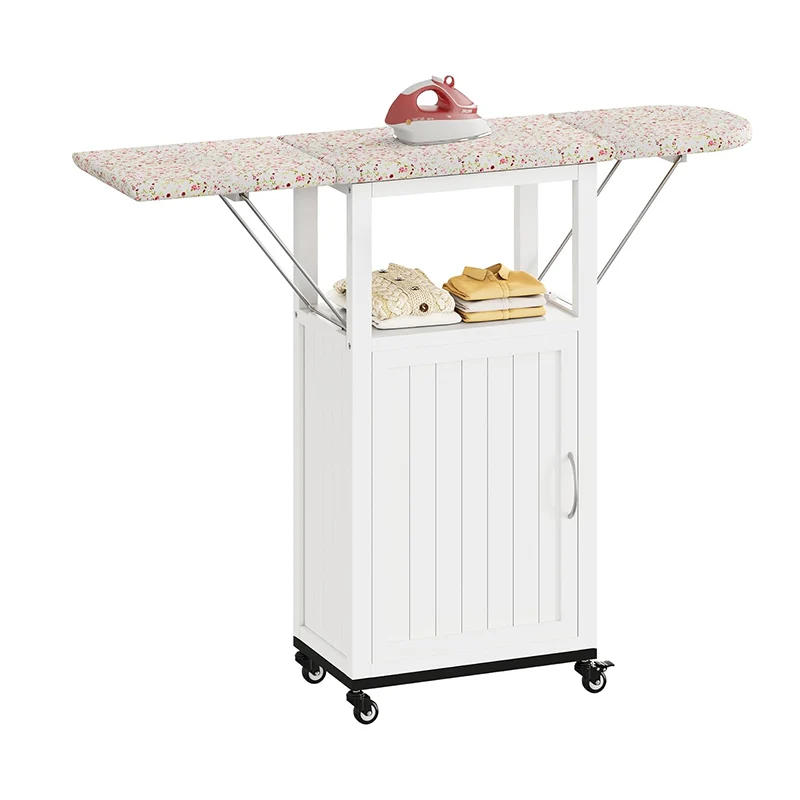 Foldable Wooden Ironing Board Storage Cabinet Wood Ironing