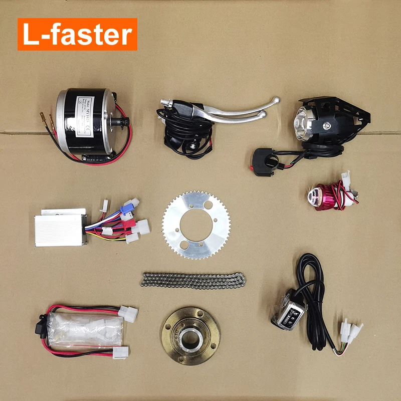 24 V 250 W Gleichstrommotor gebürsteter Controller Elektrofahrrad Umbaukit Kette