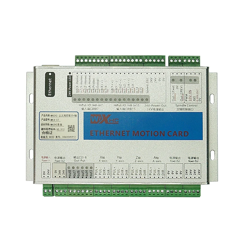 Ethernet 2MHz Mach3 CNC Motion Control Card Resume From Breakpoint for Lathes CNC Routers Lasers
