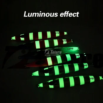 Hot Sale New Design 150g 200g 250g Luminous Bright Colors Metal Fishing Jig Lead Slow Pitch Jigging Lure Deep Sea – Metal Jig – view 5