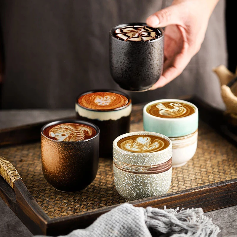 Wholesale Japanese Style Ceramic Tea Cup 5oz Espresso Cup