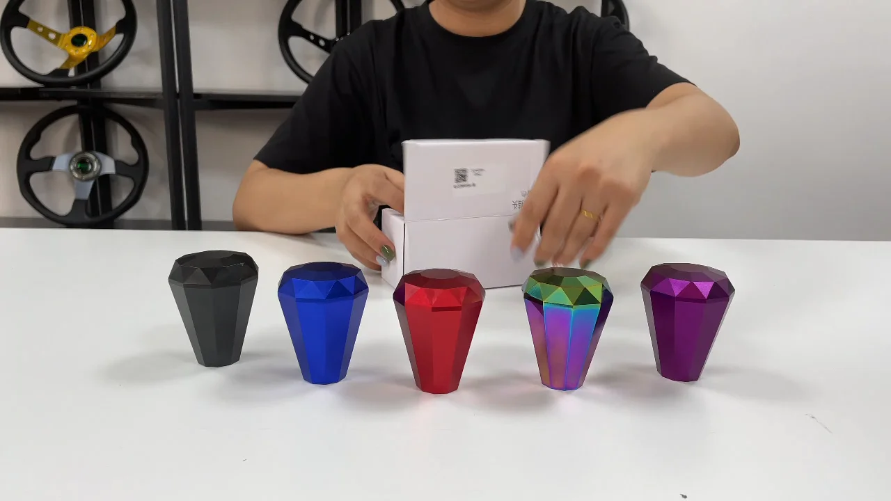 Aluminum Manual Automatic Lever Head Gear Stick Knob With Adapters