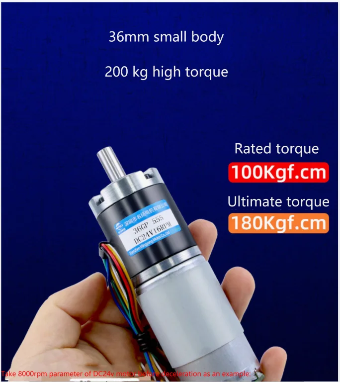 36mm 555 Encoder High Torque DC Gear Motor, Adjustable Speed ...
