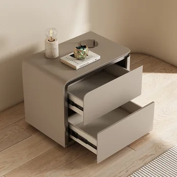 Simple Modern Night Table Storage Nordic Aesthetic Luxury Nightstand Trendy Drawer Home Mesitas De Noche Bedroom Furniture