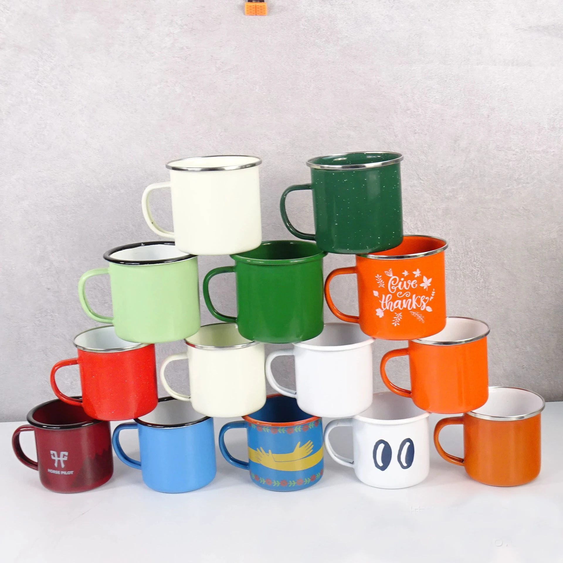 Wholesales High Quality Enamel Cups Printed Bulk Sublimation Enamel