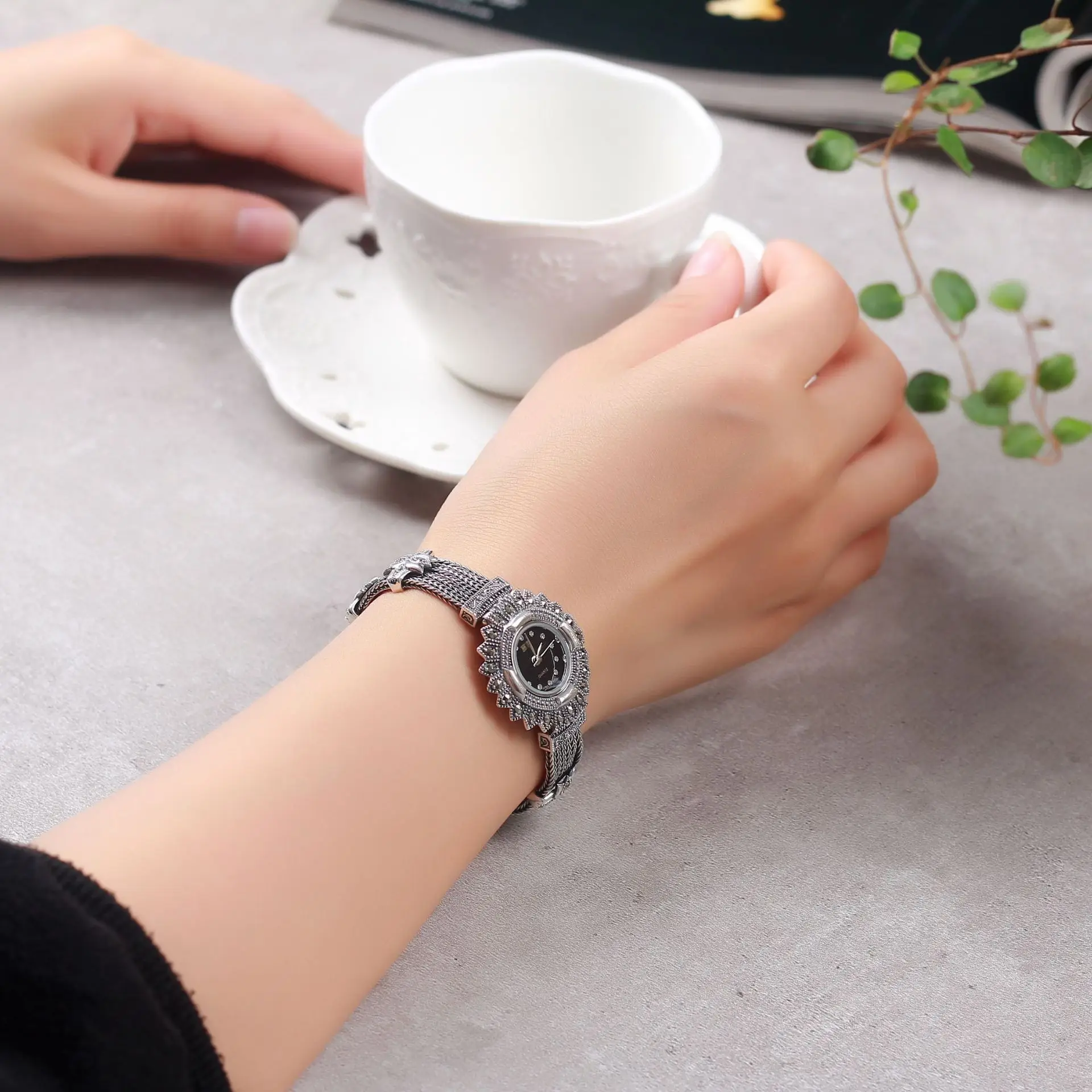 Fashion reloj para mujer S925 silver watches women wrist luxury jam tangan ladies watches buy online