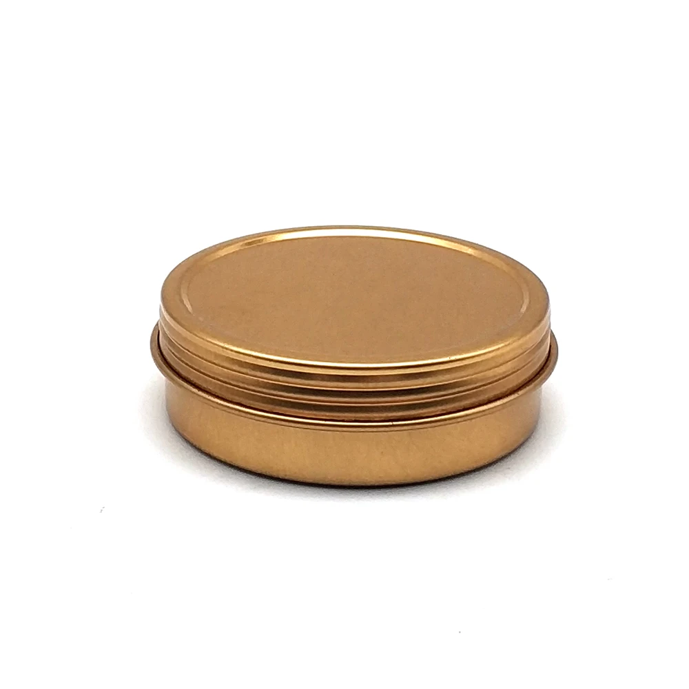 Oem Factory Made Two Piece Gold Colored Metal Tins For Candles Custom