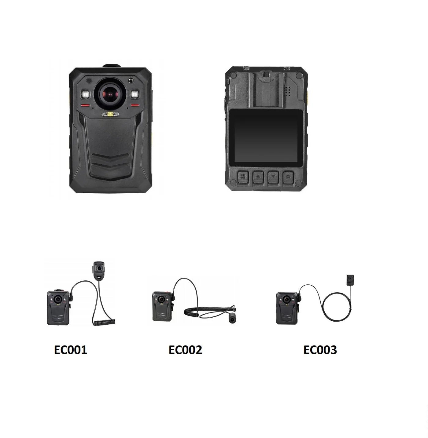 Body Worn Camera 1296p Multiple Resolution With Clip Ip68 Night Vision Body Worn Camera