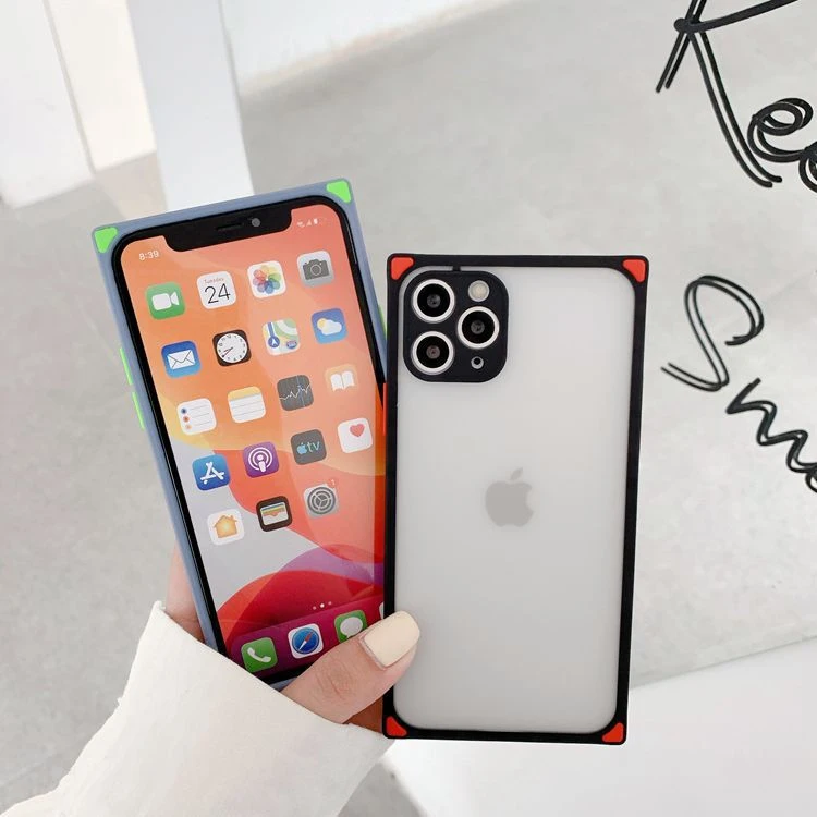 Clear Translucent Squared Frosted Smoke Case Back Cover for Vivo V11 Pro V21 V21E Matte Back Cover