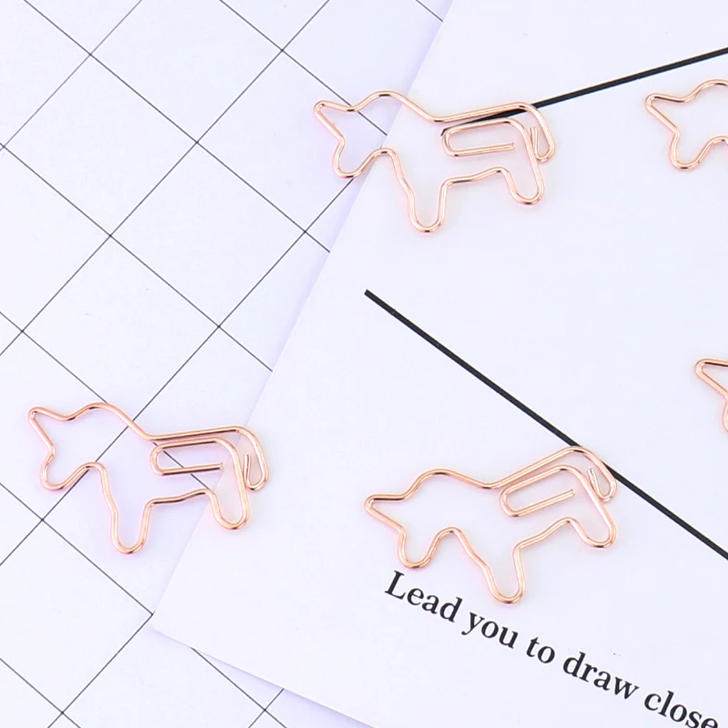 Пони розовое золото зажим для бумаги Закладка Рекламные ювелирные изделия детей